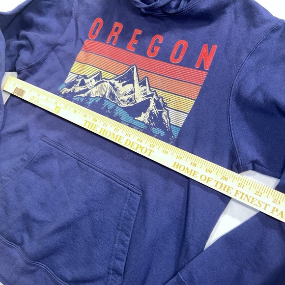 VTG Oregon Port and Company Hoodie Men's Size M Blue - Picture 3 of 7